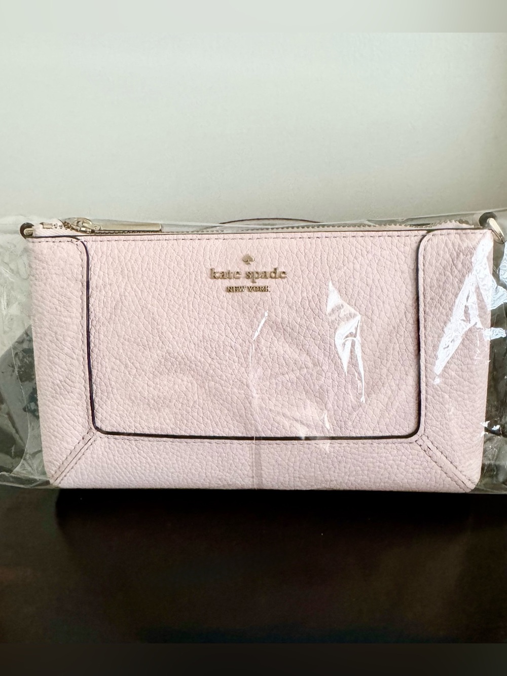 NWOT Kate Spade Lena Double Compartment Small Shoulder Bag Pink Pebble Leather - Picture 10 of 11